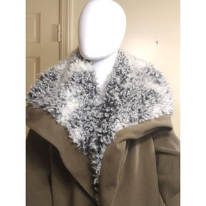 REDUCED!!!  Faux Fur Lined Collar Fluffy Outerwear